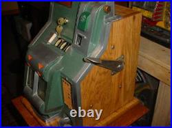 Mills 5-cent Qt Chevron Slot Machine Original Locks & Restored Nice