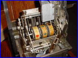 Mills 5-cent Qt Firebird Slot Machine Original Locks & Restored Nice