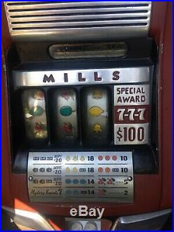 Mills 50 Cents 777 Slot Machine Special Mystery Gold Token Award