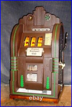 Mills 5c EXTRAORDINARY antique slot machine from ORIGINAL SOUTHPORT CLUB, 1932