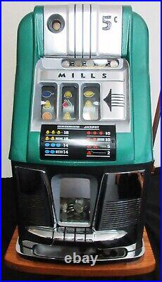 Mills 5c High Top Slot Machine Circa 1950 Fully Restored