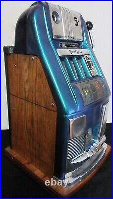 Mills 5c High Top Slot Machine Deuce Wild Circa 1950 Fully Restored