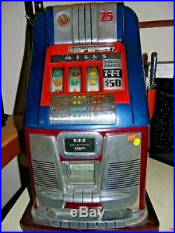 Mills 7-7-7 25 Cent Slot Machine