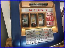 Mills 777 Rare 50-cent Restored Slot Machine Coin Op Casino Mechanical Antique