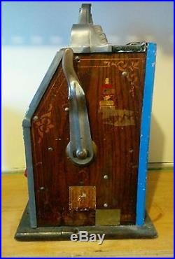 Mills Antique Roman Head 5 Cent Antique Slot Machine Original 1932 Unrestored