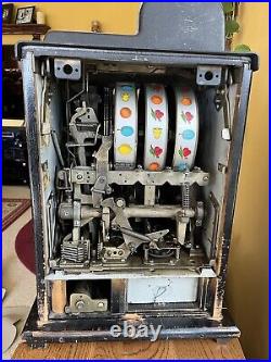 Mills Black Cherry Vintage antique 5cent slot machine