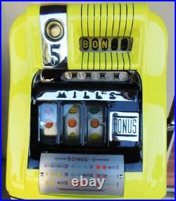 Mills Bonus 5c High Top Slot Machine Circa 1950