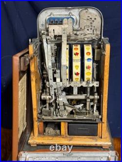 Mills Bonus Horsehead 5 Cent Mechanical Slot Machine Rare Odds-Changing Mech