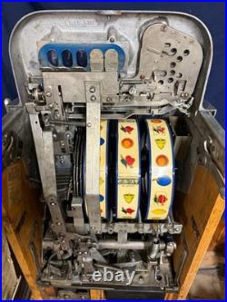 Mills Bonus Horsehead 5 Cent Mechanical Slot Machine Rare Odds-Changing Mech