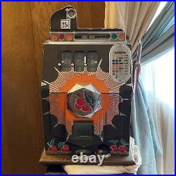 Mills Bursting Cherry 25 cent Slot Machine Beautiful Needs Restoration