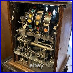 Mills Bursting Cherry 25 cent Slot Machine Beautiful Needs Restoration