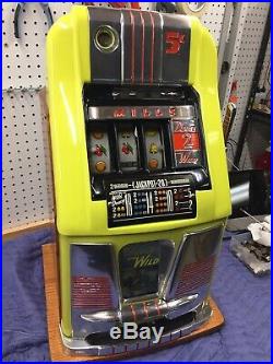 Mills Deuces Wild 5 Cent Hi-top Antique Slot Machine