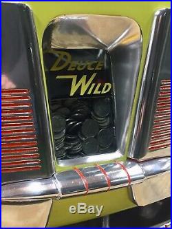 Mills Deuces Wild 5 Cent Hi-top Antique Slot Machine