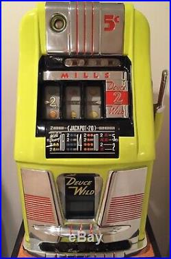 Mills Deuces Wild 5 Cent Slot Machine