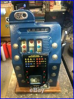 Mills Diamond Front Conversion Front Has Silver $ Coins 5 Cent Slot Machine