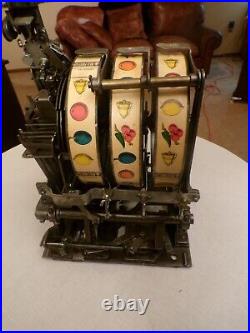 Mills F. O. K. Mint Vendor 4 Column Skill Stop Antique Slot Machine 1920's