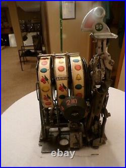 Mills F. O. K. Mint Vendor 4 Column Skill Stop Antique Slot Machine 1920's