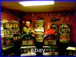 Mills F. O. K. Red Mint Vendor 4 Column Skill Stop Antique Slot Machine 1920's