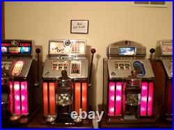Mills F. O. K. Red Mint Vendor 4 Column Skill Stop Antique Slot Machine 1920's