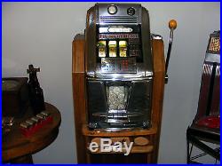 Mills Fremont Hotel $1 Slot Machine in Regal Stand. Original Machine