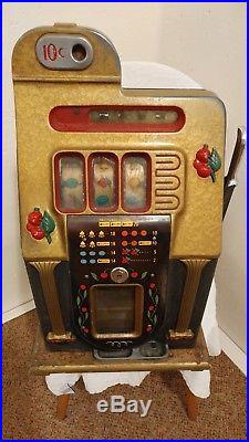 Mills GOLDEN FALLS 1940's Antique Dime Slot Machine