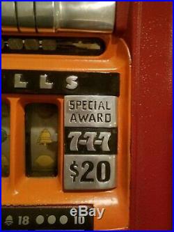 Mills High Top 10 Cent Special Award 7-7-7- Jackpot Coin Op Slot Machine