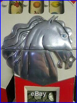 Mills Horse Head Bonus 5 Cent Hi-top Antique Slot Machine Coin Op Very Rare