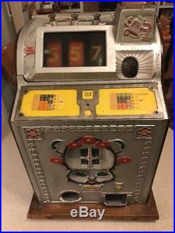 Mills Novelty Antique 50 Cent Slot Machine As Is Read