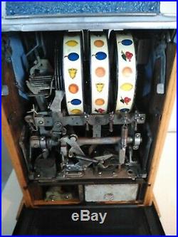 Mills Novelty Company Castle Front 5-Cent Slot Machine 1930'S READ