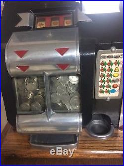 Mills QT Chevron 5 Cent Nickel slot machine works AWESOME