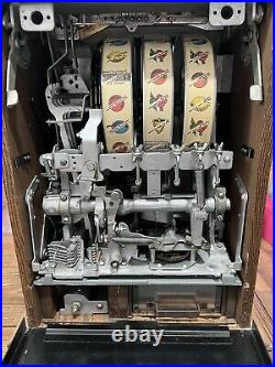 Mills Repro Slot Machine War Eagle 5 Cent Antique Vintage Mechanical Coin Op