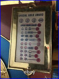 Mills Roman Head Gold Plated Slot Machine WithSide Vendor