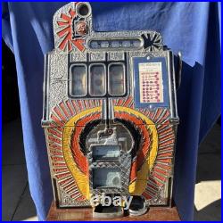 Mills Silent War Eagle 25 Cent Slot Machine 1932 With Keys Works