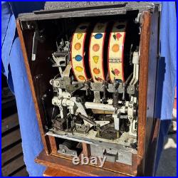 Mills Silent War Eagle 25 Cent Slot Machine 1932 With Keys Works