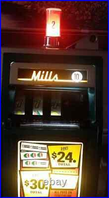 Mills Slot Machine 1952 Mills Compact Antique 10 Cent Dime vegas gamble