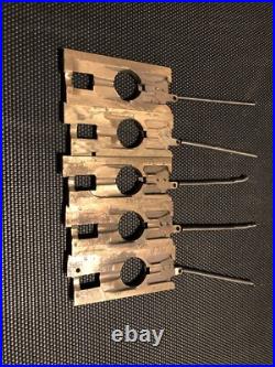 Mills Slot Machine Bronze Slides (5 Cent Coin) Lot Of 5