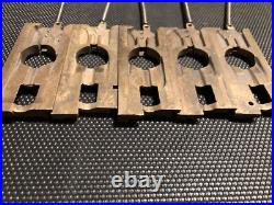Mills Slot Machine Bronze Slides (5 Cent Coin) Lot Of 5