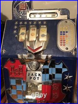 Mills Slot Machine Mystery Castle Front Front Load Jackpot Quarter GREAT RESTORE
