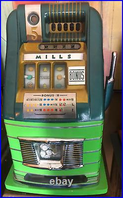 Mills Slot Machine Nickel Bonus Machine