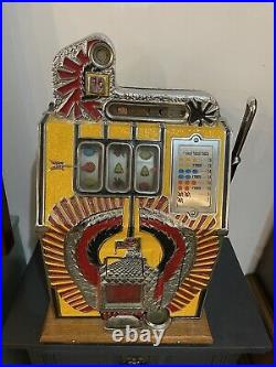 Mills Slot Machine War Eagle 1 Cent Penny Antique Vintage Mechanical Coin Op