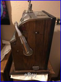 Mills Spearmint 5 Cent Gooseneck Antique Liberty Bell Slot Machine Coin Op Look