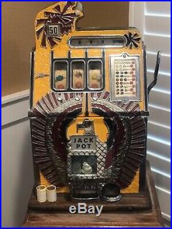 Mills War Eagle RARE 50 Cent Antique Slot Machine Authentic