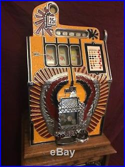 Mills War Eagle Slot Machine Reproduction Antique Quarter 25 Cent Mechanical