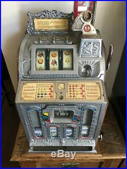 Mills/rockola Fok 5 Cent Slot Machine With Skill Stops Restored