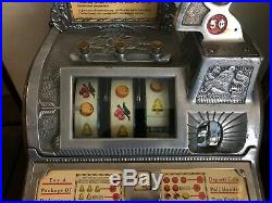Mills/rockola Fok 5 Cent Slot Machine With Skill Stops Restored