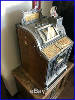 Mills/rockola Fok 5 Cent Slot Machine With Skill Stops Restored