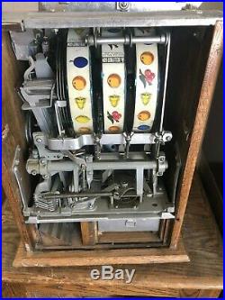 Mills/rockola Fok 5 Cent Slot Machine With Skill Stops Restored