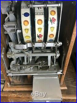 Mills/rockola Fok 5 Cent Slot Machine With Skill Stops Restored