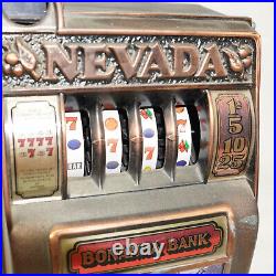 Nevada Bonanza Bank novelty working slot machine cherries oranges #7 EP24944