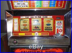 Nickel Slot Machine California Hotel Casino Play up to 5 Coins $50.00 Jackpot